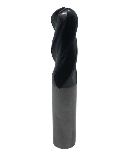 Cortador Vertical de Carburo Sólido Bola (End Mill) -Recubrimiento Power A - 4 Filos - 1/16 a 3/4