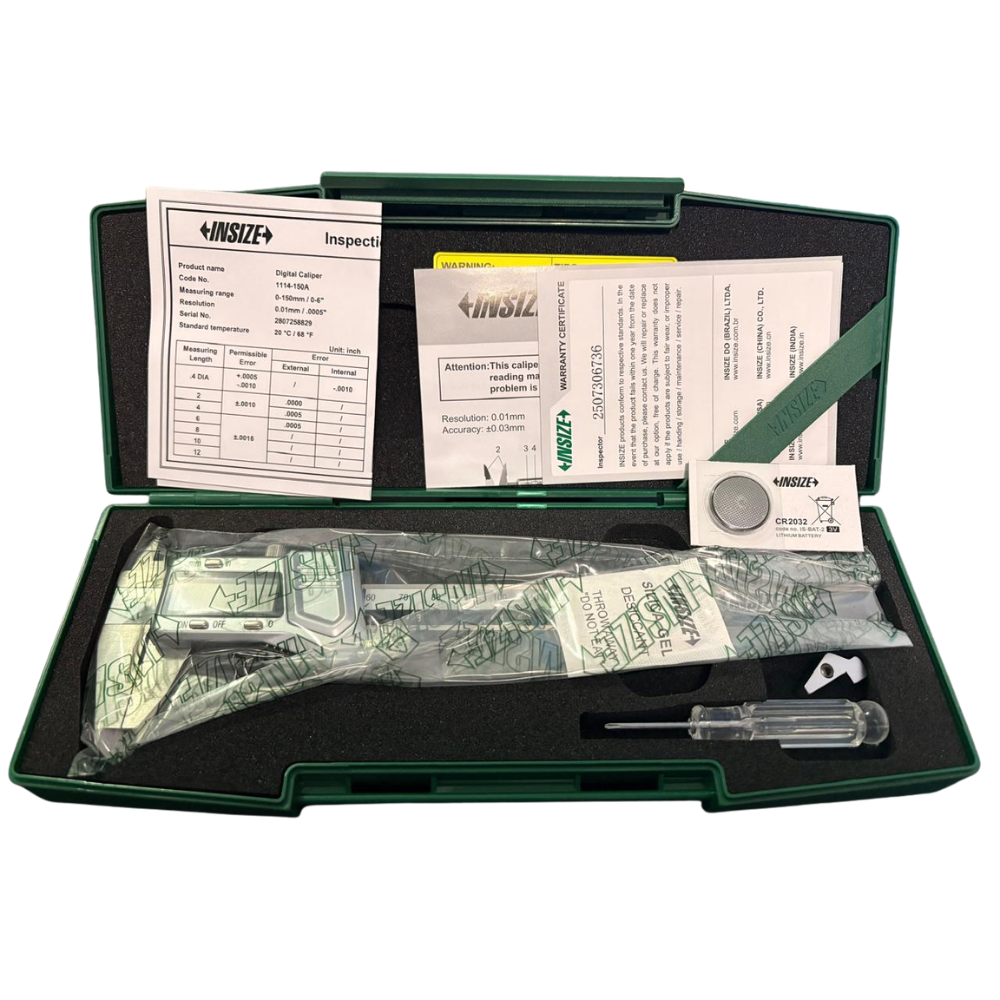 Calibrador Vernier Digital INSIZE | Modelo 1114 metálico | 6, 8 y 12 pulgadas