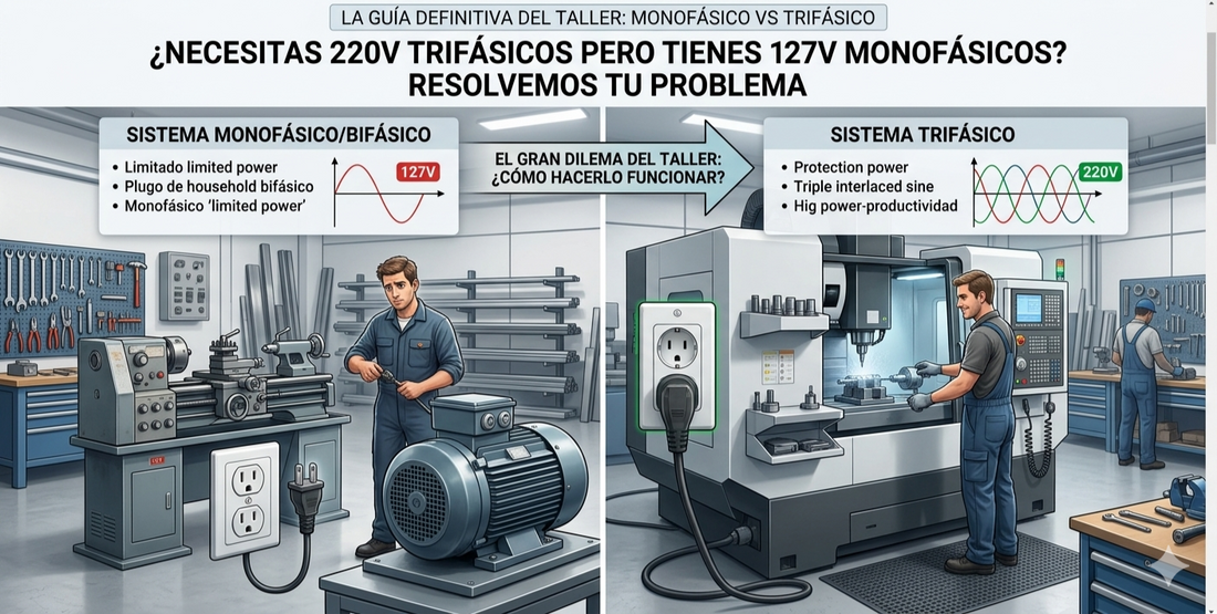 ¿120V o 220V? ¿Monofásico o Trifásico?