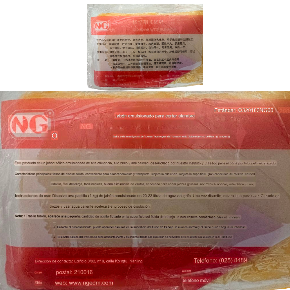 Barra soluble para electroerosionadora